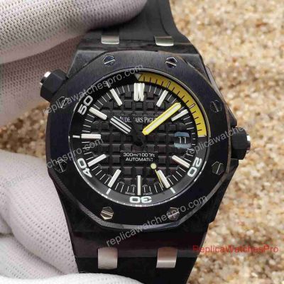 Swiss Replica Audemars Piguet Royal Oak Offshore Diver Forged Carbon Yellow inner